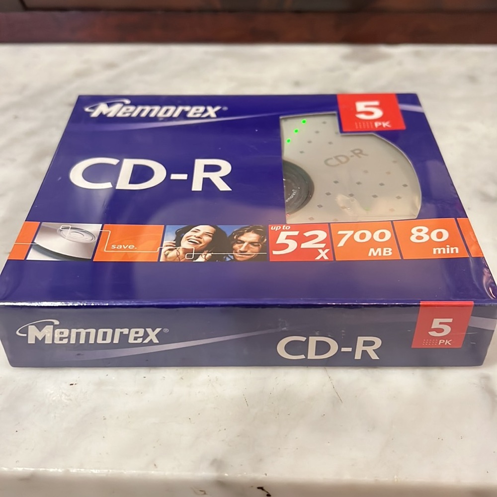Memorex CD-R 5 pack. New in package